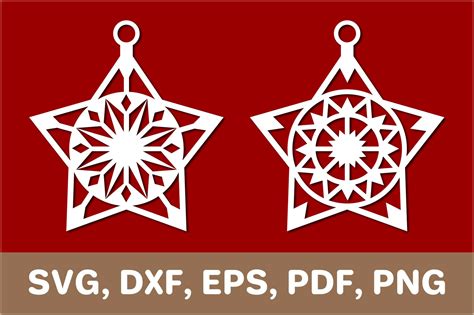 Christmas star svg cut file, clipart | Creative Market