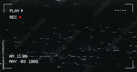 Glitch camera effect. Retro VHS background. Old video template. No ...