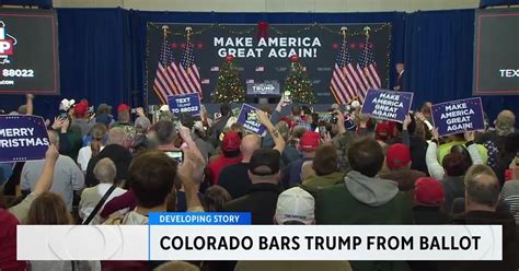 Colorado barred former President Trump from ballot - CBS Minnesota