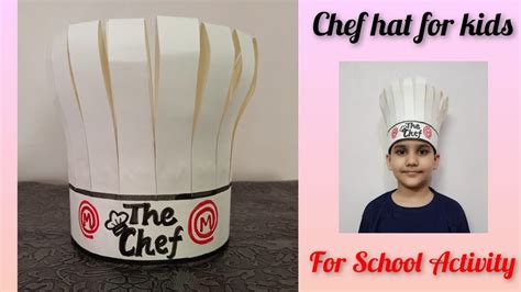 How To Make Master Chef Cap # Chef Hat For Kids# School Activity Prop ...