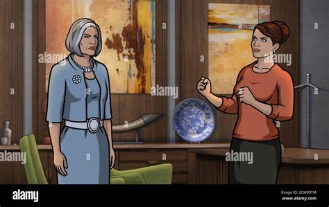 ARCHER, from left: Malory Archer (voice: Jessica Walter), Cheryl/Carol Tunt (voice: Judy Greer ...