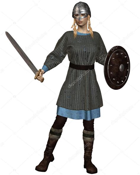 Viking or Anglo-Saxon Shield Maiden Stock Photo by ©algolonline 30847089