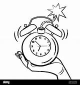 Bomb Style alarm Clock Vector Illustration Wake up coloring Page  sketch template