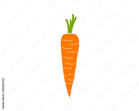 Cartoon drawing of a carrot, simple vector illustration Stock Vector ...