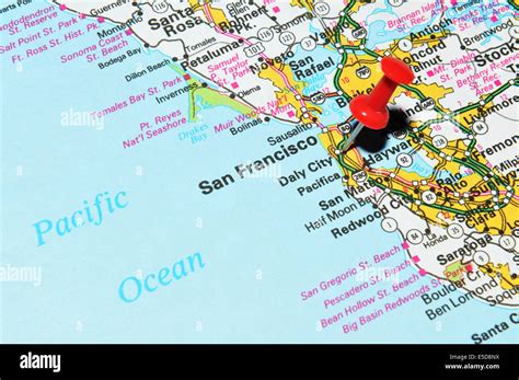 San Francisco on US map Stock Photo - Alamy