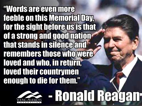 Reagan | Memorial day quotes, Happy memorial day quotes, Ronald reagan ...