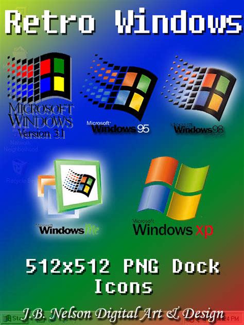 Retro Windows Dock Icons by ShadowLights on DeviantArt