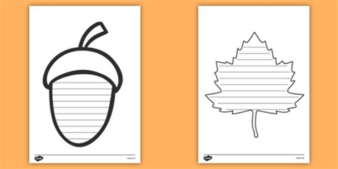 Autumn / Fall Themed Shape Poetry Templates (teacher made)