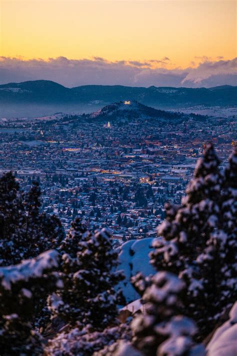 Butte Montana, Winter Sunset - Valerie Manne Photography