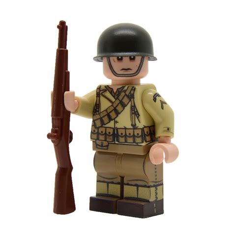 World War 2 American Solders Team 1 Minifigures made with real LEGO R ...