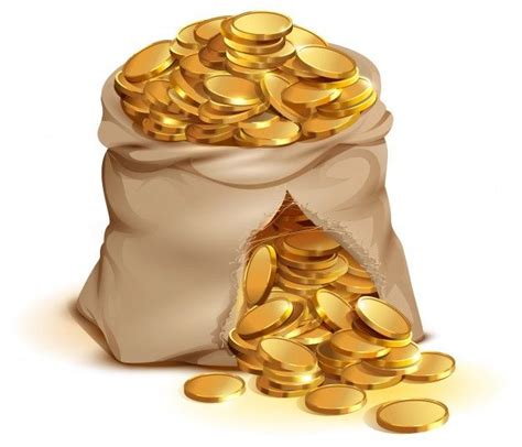 Premium Vector | Full bag of gold coins burst, Cash gold money in 2024 ...