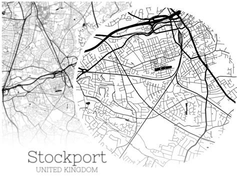 Stockport Map INSTANT DOWNLOAD Stockport United Kingdom City | Etsy