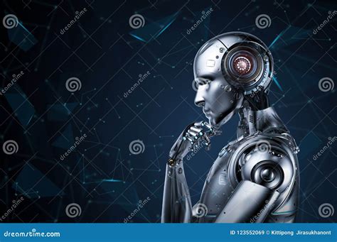 Robot Thinking Stock Image | CartoonDealer.com #13650679