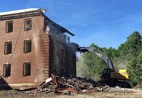 Demolition photos of old psychiatric hospital building in Newtown