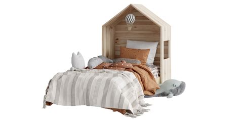 childroom - bed - single bed - Utaker Ikea kids bed with toys - Blender Market