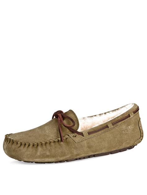 Ugg Ugg Australia Mens Olsen Moccasin Suede Slippers in Green for Men (burnt_olive) | Lyst