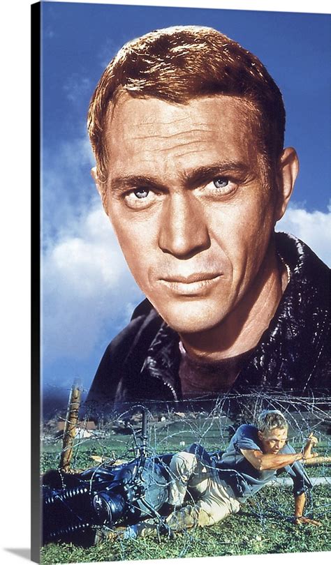 The Great Escape, Steve Mcqueen, Poster Art, 1963 Wall Art, Canvas ...