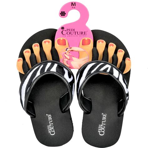 PEDI COUTURE NEW Women's Wild Pedicure Spa Toe Separator Sandal Flip Flops | eBay