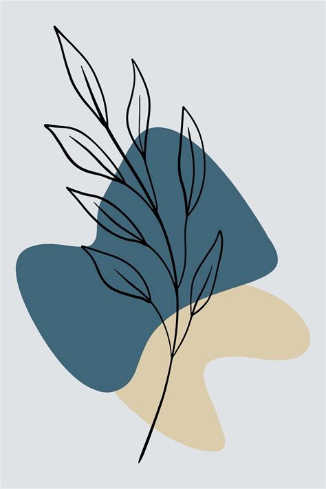 Minimal Leaf Wallpaper in 2021 | Line art drawings, Minimalist painting, Abstract line art