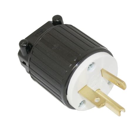 220 - 250 Volt Straight Sideways Electric Plug 3 Wire, 20 Amps, 250V ...