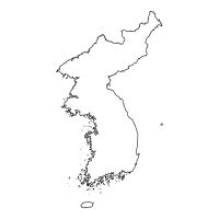 Korea Map Clipart Symbols