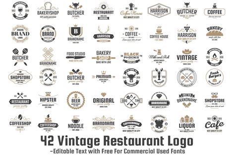 42 Vintage Restaurant Logo By toonsteb | TheHungryJPEG