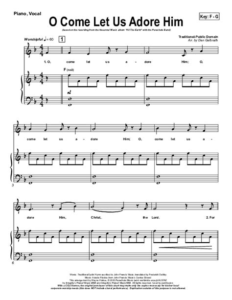 O Come Let Us Adore Him Sheet Music PDF (Parachute Band) - PraiseCharts