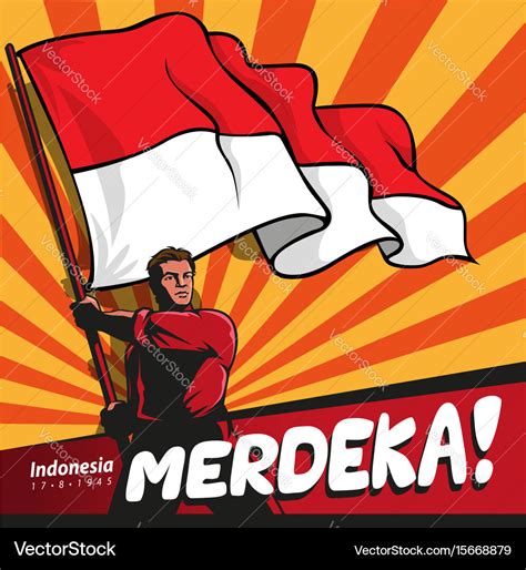 Indonesia merdeka Royalty Free Vector Image - VectorStock