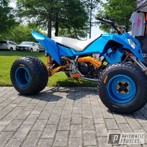 Polaris Race Quad with Hawaii Blue, Casper Clear, Illusion Orange and Gloss Black | Prismatic ...