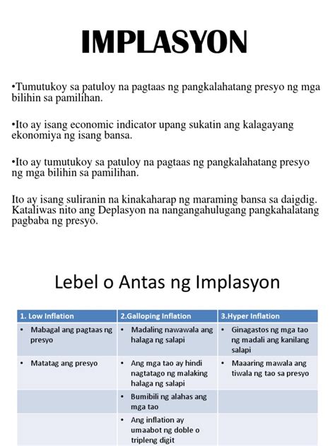 Implasyon | PDF