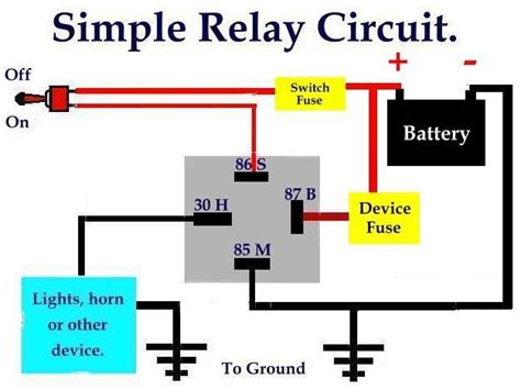 Simple Relay Circuit Wiring Diagram