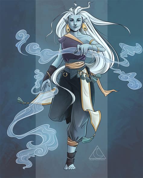 [OC] [Art] Air Genasi Monk by self : r/DnD