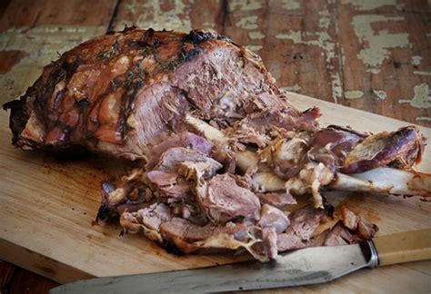 Slow Roasted Leg of Lamb with Garlic and Rosemary