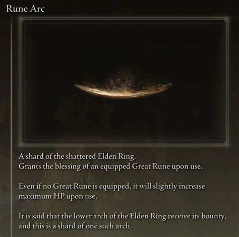 Elden Ring Rune Arcs Basic Info