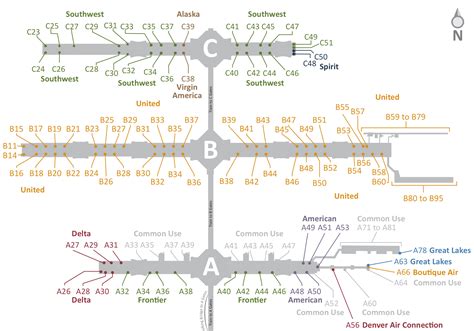 Discovering The Convenience Of Denver Airport Gate Map - Map Of The Usa