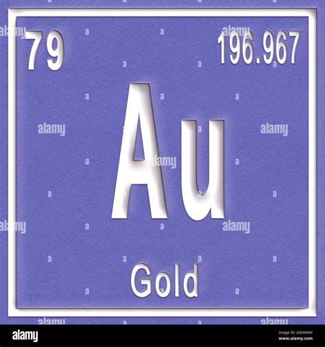 Gold chemical element, Sign with atomic number and atomic weight ...