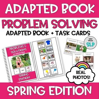 Problem Solving Adapted Book: Spring Edition Speech Therapy by Very Visual SLP