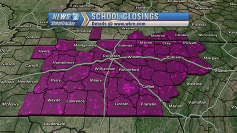 Tennessee School Closings Map - World Map Wall Sticker