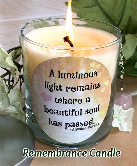 Remembrance Sympathy Gift Candle Luminous Light Condolence | Etsy