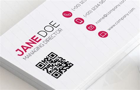 QR Code Business Card Template Vol 2 | Qr code business card, Free business card templates, Card ...