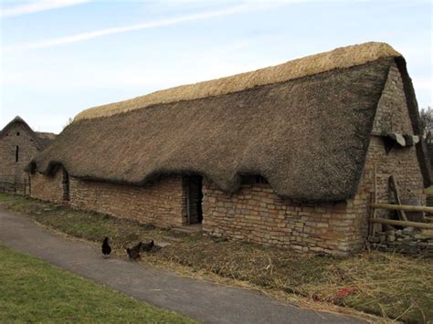 Cosmeston Medieval Village, UK. It is a re-creation of 14th century ...