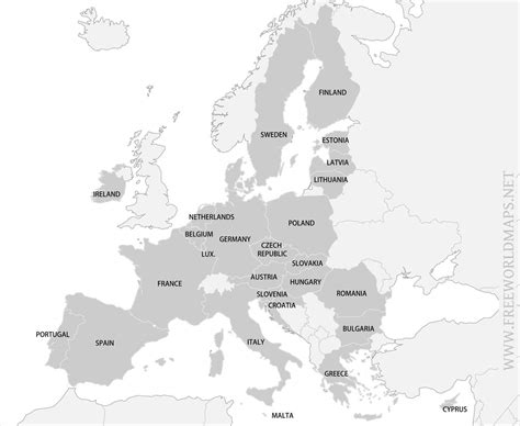 Free Printable Map Of Europe With Cities - FREE PRINTABLE TEMPLATES