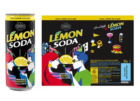 Lemon Soda . Limited edition Cans on Behance