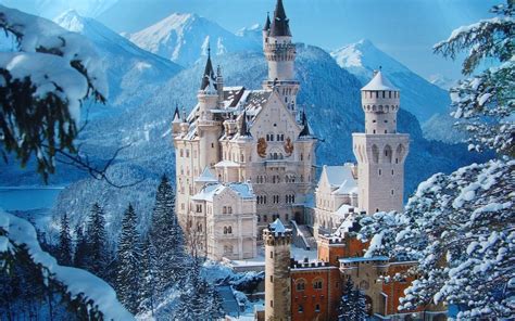 Neuschwanstein Castle HD Winter Wonderland