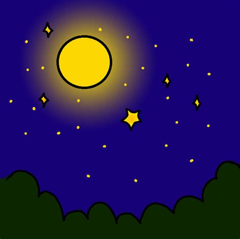 How to Draw a Night Sky - Step by Step Easy Drawing Guides - Drawing Howtos