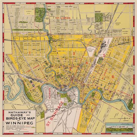 Winnipeg Map Old Map of Winnipeg Print Wall Map Print on - Etsy