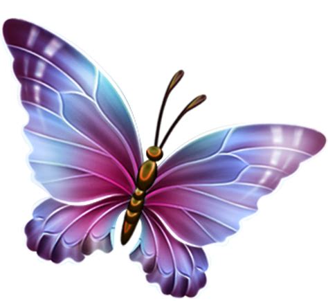 Free Butterfly Clipart Pink And Purple Butterfly Clipart - Transparent ...