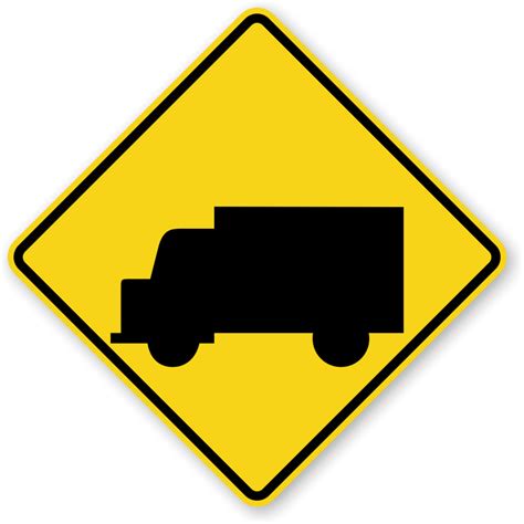 Truck Crossing Traffic Sign - W11-10, SKU: X-W11-10