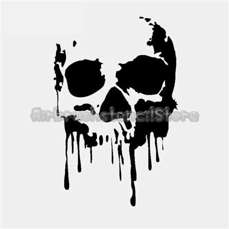 Skull Airbrush Art Stencil Available in 2 Sizes Mylar Ships - Etsy