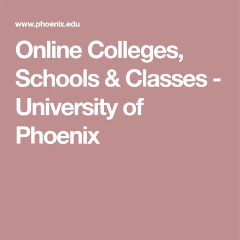 Online Colleges, Schools & Classes - University of Phoenix | Online ...